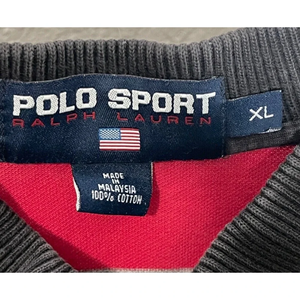 Ralph Lauren‎ Polo Sport Rugby Shirt Men's XL Striped Long Sleeve *Read Vintage